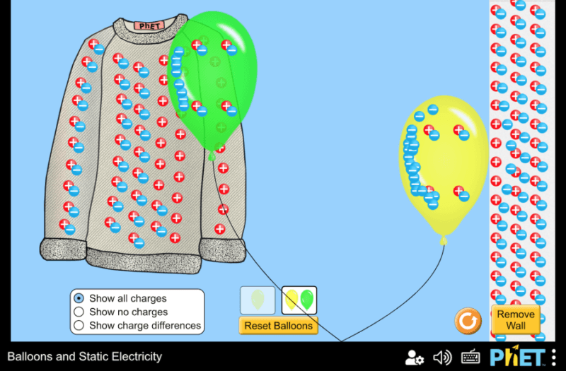 Balloons and Static Electricity-PHET