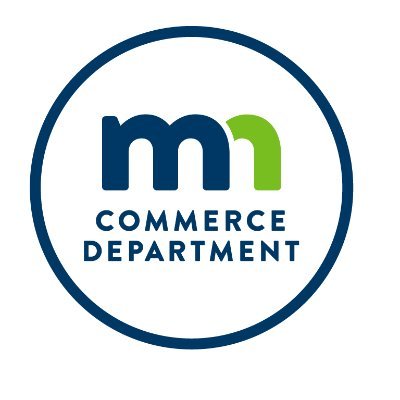 Minnesota Department of Commerce Logo in a blue ciricle