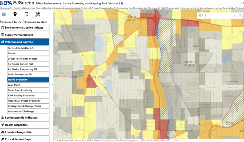 EPA's Environmental Justice Screening and Mapping Tool