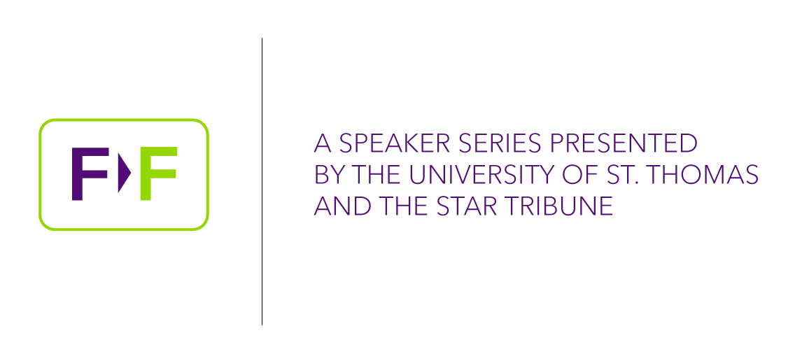 Finding forward Logo: a speakers series presented by the University of St. Thomas and the Star Tribune