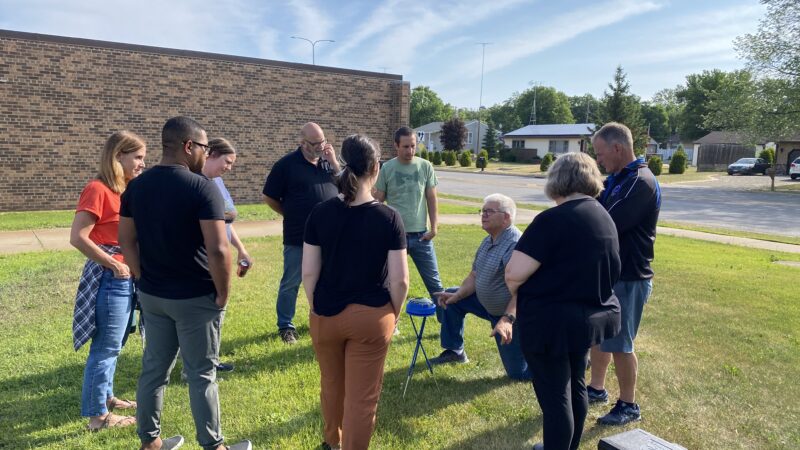 E3 educators learning about solar pathfinders